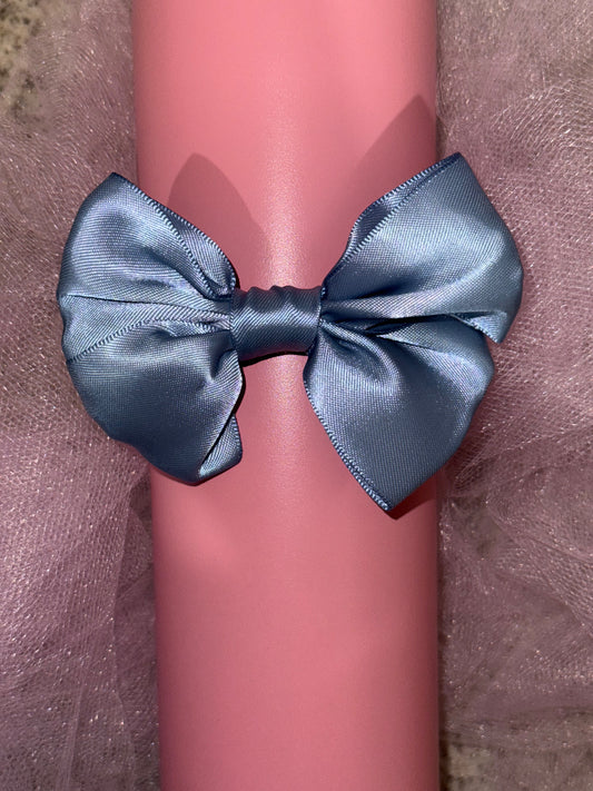 Royal Blue Satin Bow!